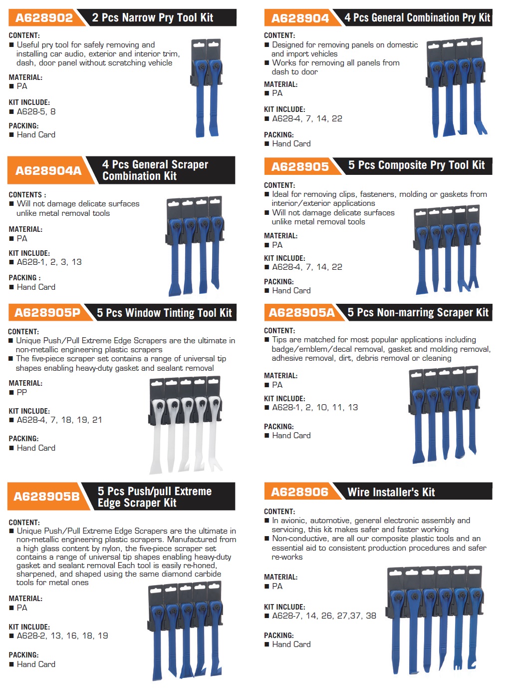 A628902 2Pcs Narrow Pry Tool Kit